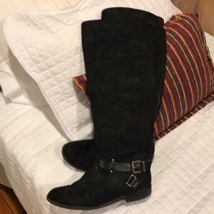 Knee man made shade knee boots